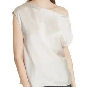 VINCE Silk Off the Shoulder Blouse